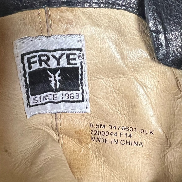 Frye Black Leather Buckle Ankle Booties – Size 6.5 - Picture 6 of 9